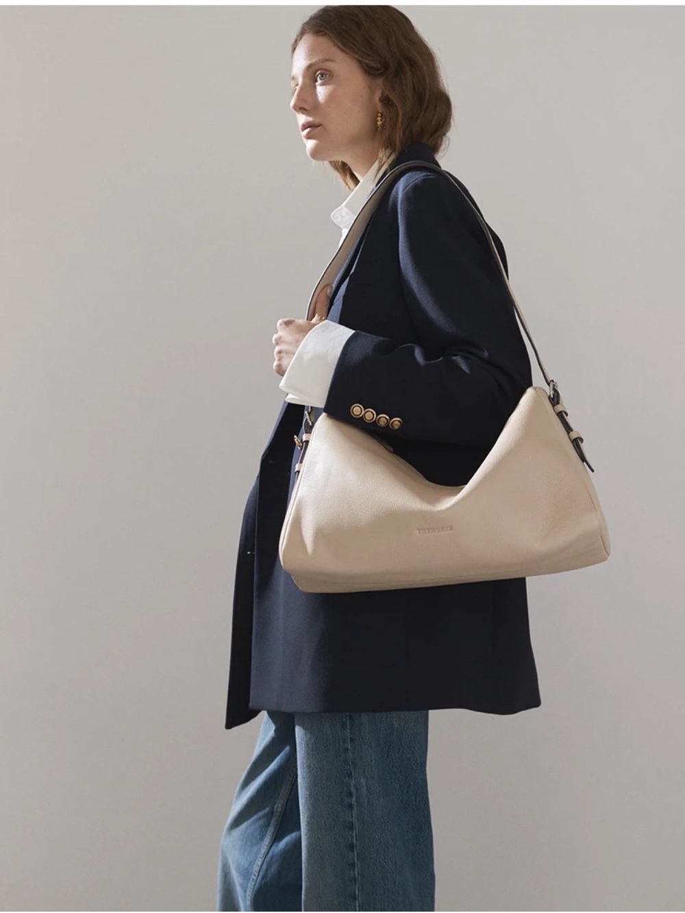 The Horse Cream Leather Shoulder Bag